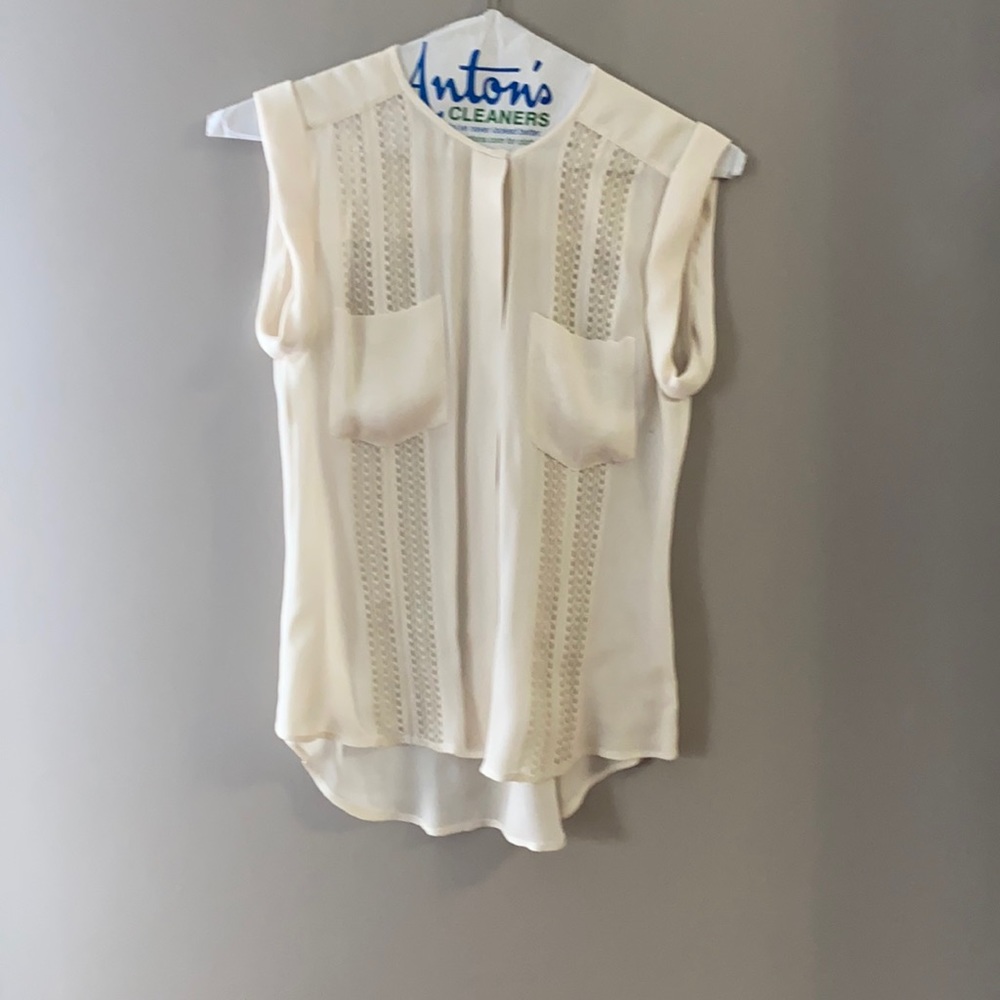 Beige silk blouse